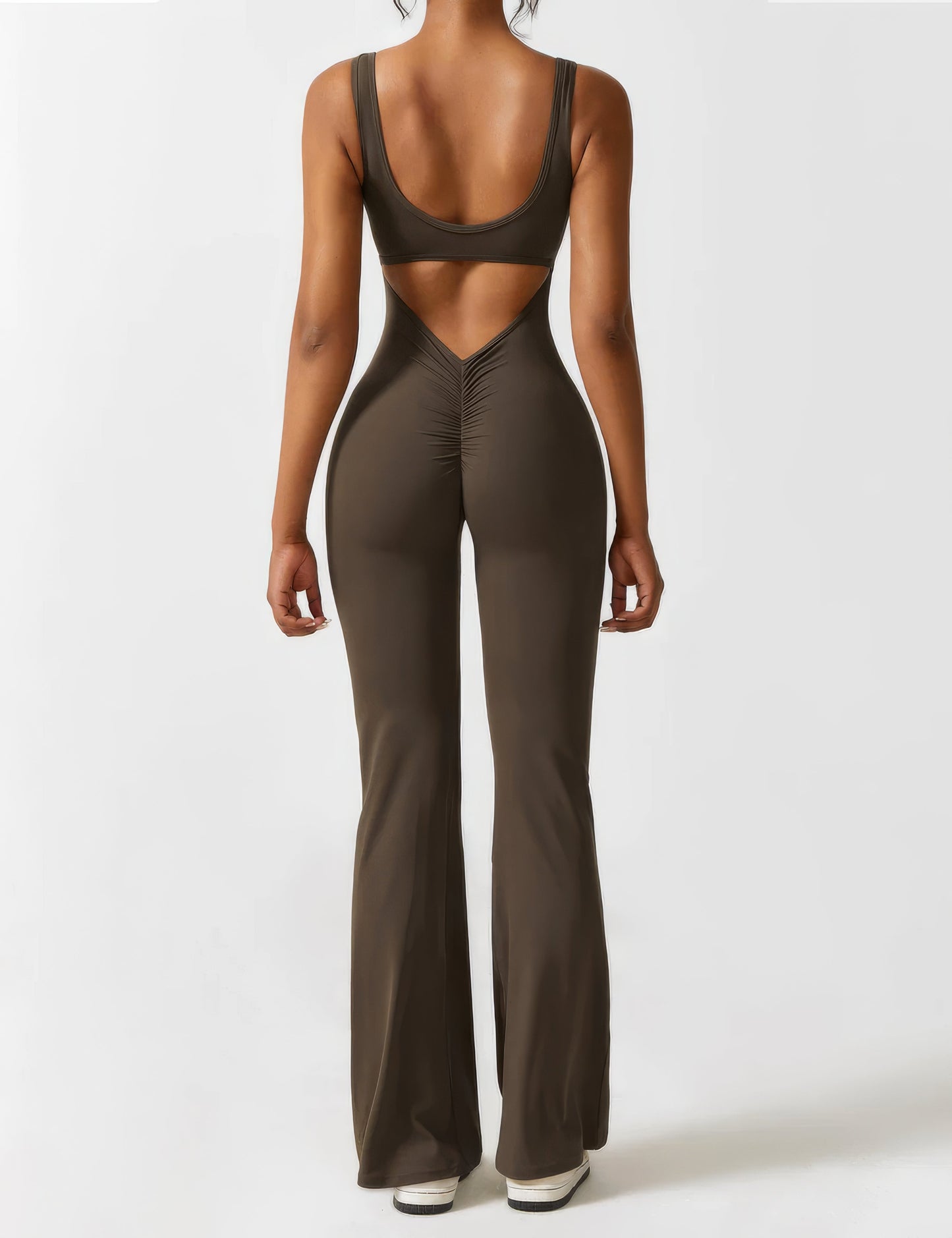 SARA | V-BACK FLARED JUMPSUIT